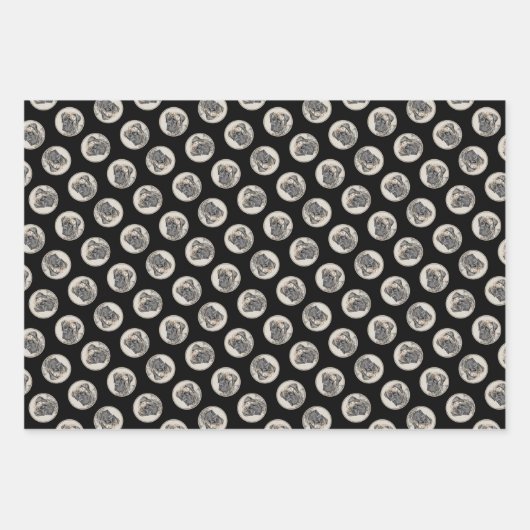 Englisch Mastiff Malerei Brindle Original Hunde Ku Geschenkpapier Set (Vorderseite 3)