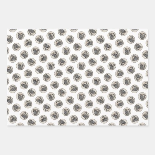 Englisch Mastiff Malerei Brindle Original Hunde Ku Geschenkpapier Set (Vorderseite 2)