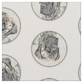 Englisch Mastiff Malerei Brindle Original Hunde Ku Stoff (Nahaufnahme)