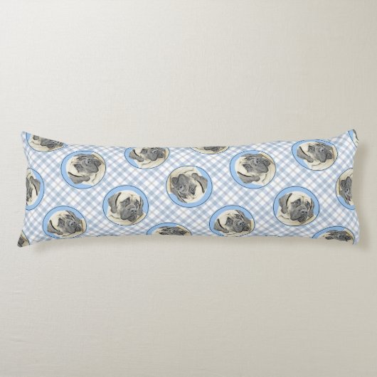 Englisch Mastiff Malerei Fawn Original Haustier Hu Seitenschläferkissen (Vorderseite)