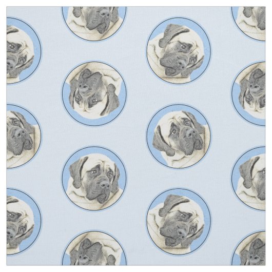 Englisch Mastiff Malerei Fawn Original Haustier Hu Stoff (Muster)