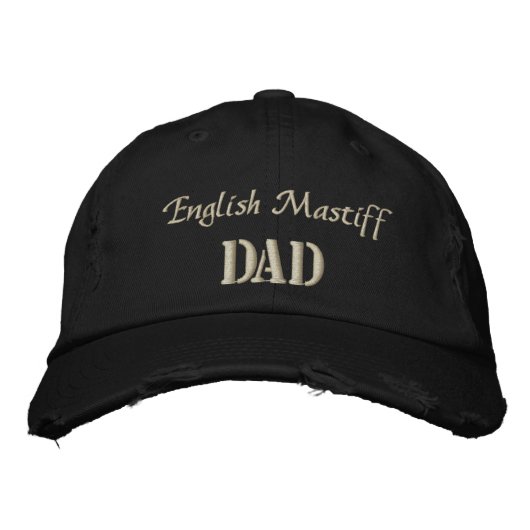 Englisch Mastiff Vater Geschenke. Bestickte Kappe (Vorderseite)
