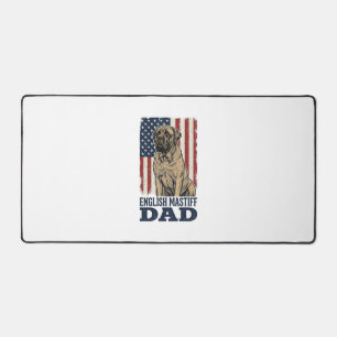 Englisch Mastiff Vater Patriotisches Vintage Hund Schreibtischunterlage