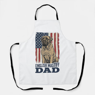 Englisch Mastiff Vater Patriotisches Vintage Hund Schürze