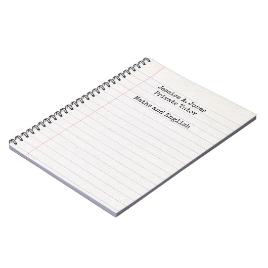 Englisch/Mathematik Tutor Notizblock (Linke Seite)