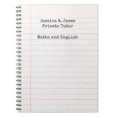 Englisch/Mathematik Tutor Notizblock (Vorderseite)