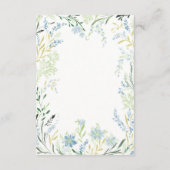 Englisch Meadow Delicate Blume Wedding Details Begleitkarte (Rückseite)