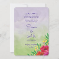 Englisch-muslimische Lavender Watercolor Blossom F