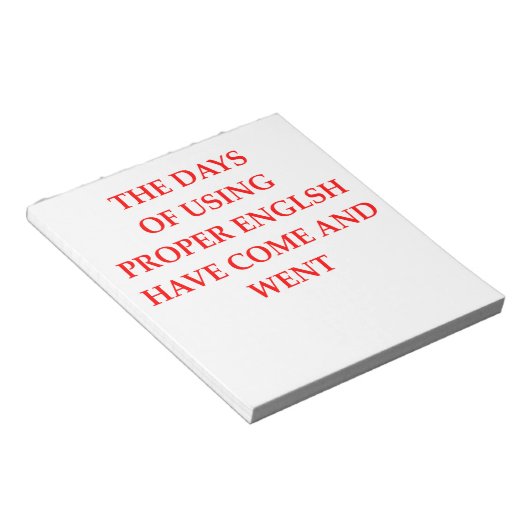 ENGLISCH NOTIZBLOCK (angewinkelt)