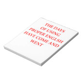 ENGLISCH NOTIZBLOCK (Rotiert)