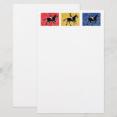 Englisch Pferd und Reiter Briefpapier (Vorne/Hinten)