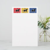 Englisch Pferd und Reiter Briefpapier (Stehend Vorderseite)