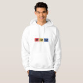 Englisch Pferd und Reiter Hoodie (Vorne ganz)