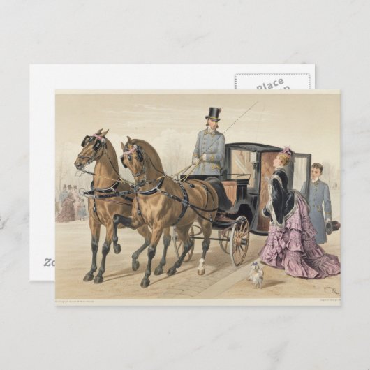 Englisch Pferde Postkarte (Vorne/Hinten)