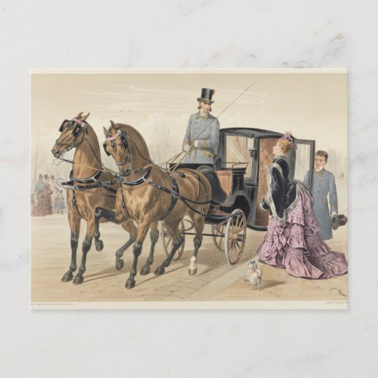 Englisch Pferde Postkarte (Vorderseite)