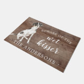 Englisch Pointer Dog Personalisiert Door Mat Fußmatte (Schrägansicht)