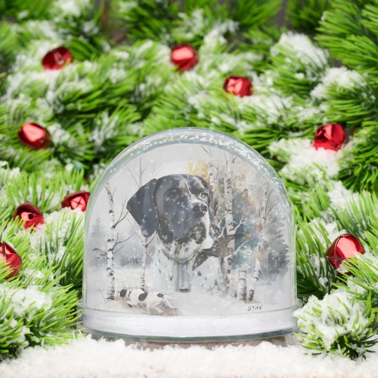 Englisch Pointer, Jagen Schneekugeln (Weihnachten)