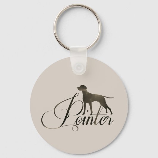 Englisch Pointer Mattiert Glass Coffee Tasse Flask Schlüsselanhänger (Vorderseite)