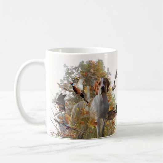 Englisch Pointer Tapestes Akrylus Print Kaffeetasse (Links)