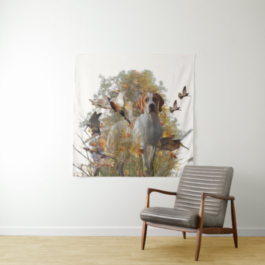 Englisch Pointer Tapestes Akrylus Print Wandteppich (Beispiel)