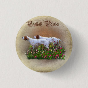 Englisch Pointer Tapestry Poster Triptych Acrylic Button