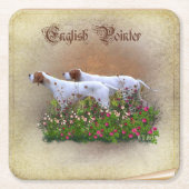 Englisch Pointer Tapestry Poster Triptych Acrylic  Rechteckiger Pappuntersetzer (Vorderseite)