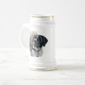 Englisch Pointer , Woodcock Jägersaison , Kunst Bierglas (Vorderseite Links)