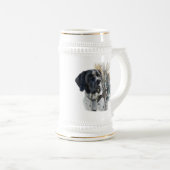Englisch Pointer , Woodcock Jägersaison , Kunst Bierglas (VorderseiteRechts)