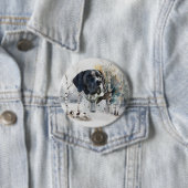 Englisch Pointer , Woodcock Jägersaison , Kunst Button (Beispiel)