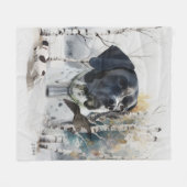 Englisch Pointer , Woodcock Jägersaison , Kunst Fleecedecke (Vorderseite (Horizontal))