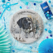Englisch Pointer , Woodcock Jägersaison , Kunst Pappteller (Party)