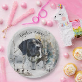 Englisch Pointer , Woodcock Jägersaison , Kunst Pappteller (Party)