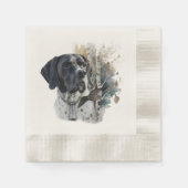 Englisch Pointer , Woodcock Jägersaison , Kunst Serviette (Vorderseite)