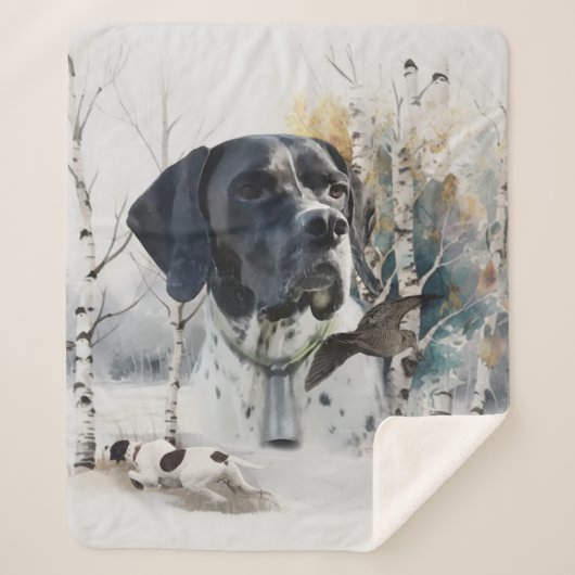 Englisch Pointer , Woodcock Jägersaison , Kunst Sherpadecke (Vorderseite)