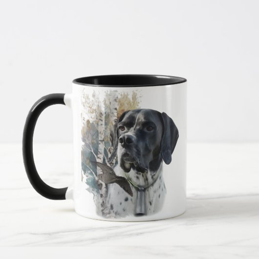 Englisch Pointer , Woodcock Jägersaison , Kunst Tasse (Links)