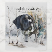 Englisch Pointer , Woodcock Jägersaison , Kunst Weinetikett (Einzelnes Label)