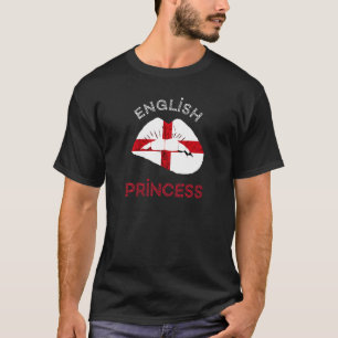 Englisch Princess Lips England Flad English Roots  T-Shirt