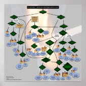 Englisch Pronoun Flowchart zum Zork-Thema Poster (Vorne)