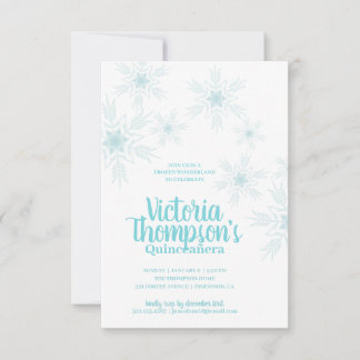 ENGLISCH Quinceñera WINTER WONDERLAND Geburtstag Einladung