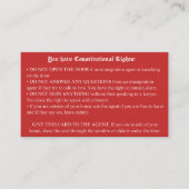 Englisch Red Card - Immigration Rights Card Visitenkarte (Vorderseite)