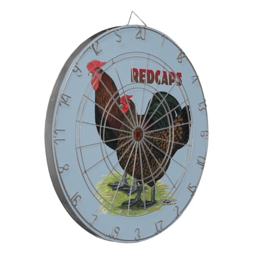 Englisch Redcaps Dartscheibe (Vorderseite Links)