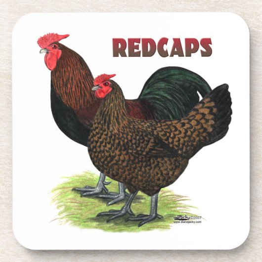 Englisch Redcaps Getränkeuntersetzer (Vorderseite)