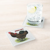 Englisch Redcaps Glasuntersetzer (Schrägansicht)