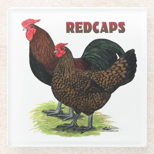 Englisch Redcaps Glasuntersetzer (Vorderseite)