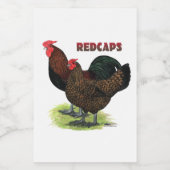 Englisch Redcaps Lebensmitteletikett (Einzelnes Label)
