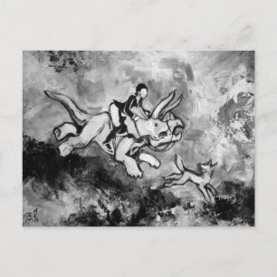 Englisch reiten postkarte