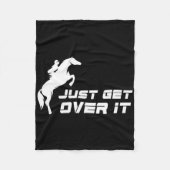 Englisch Riding Hunter Jumper Girl Reiten Fleecedecke (Vorderseite)