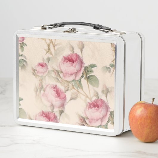 Englisch Rose Metal Lunchbox (Beispiel)