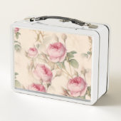 Englisch Rose Metal Lunchbox (Rückseite)