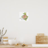 Englisch Rose Poster-Customize Poster (Küche)